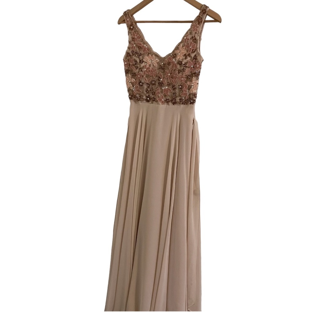 BHLDN Blush Beaded Maxi Dress